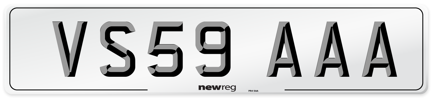 VS59 AAA Number Plate from New Reg